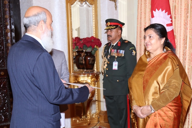 Ambassador Benny Omer presenting Credentials